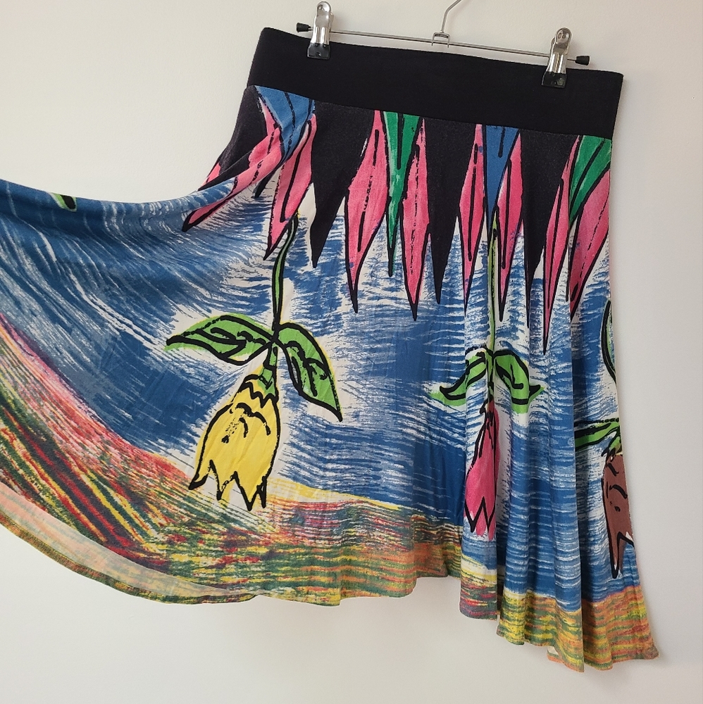 Ric Rac Colorful Flower Print Skirt - Picture 5 of 7